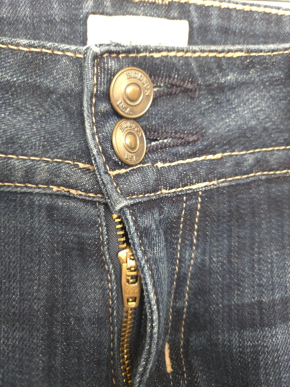Hudson Jeans Made In USA Flap Pocket Dark Flare Stretch Jeans Size 29 - Picture 2 of 10